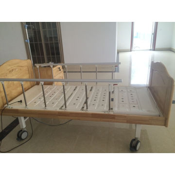 Electric Double-Function Hospital Bed with Wooden Bed Head